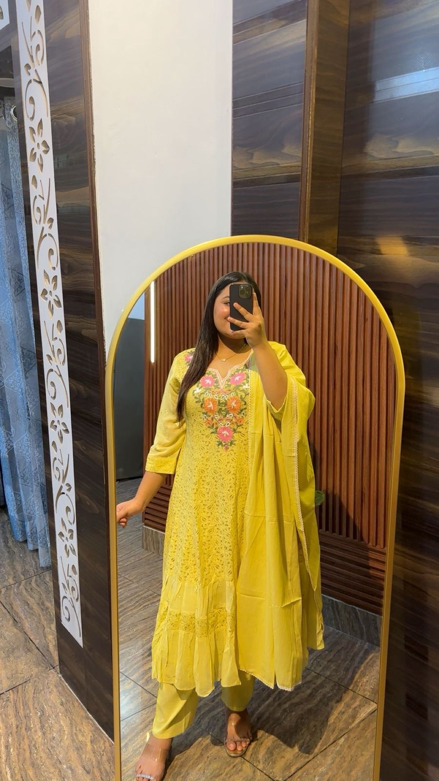 Sunny Yellow Embroidered Anarkali