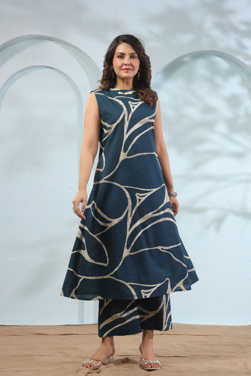 Paheli Dark Teal Blue Cordset