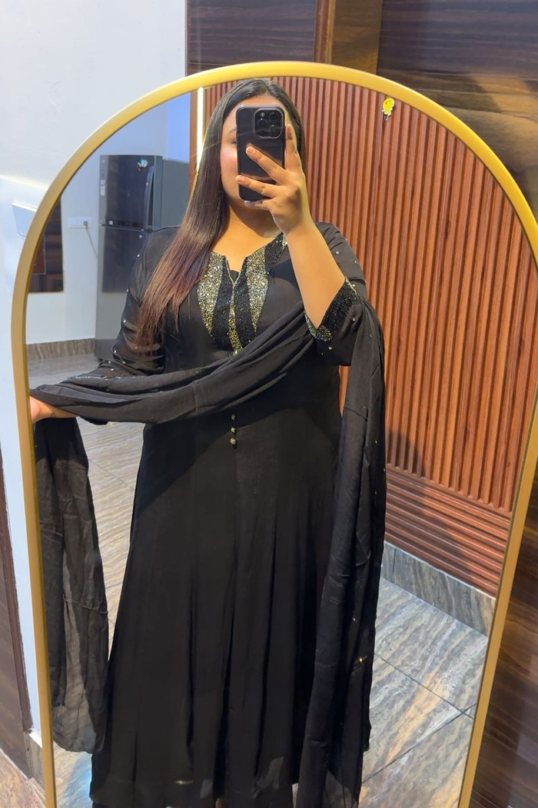Mubarak Black Front cut suit