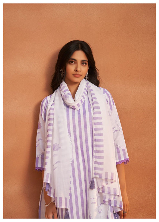 Striped Cotton Suit Set