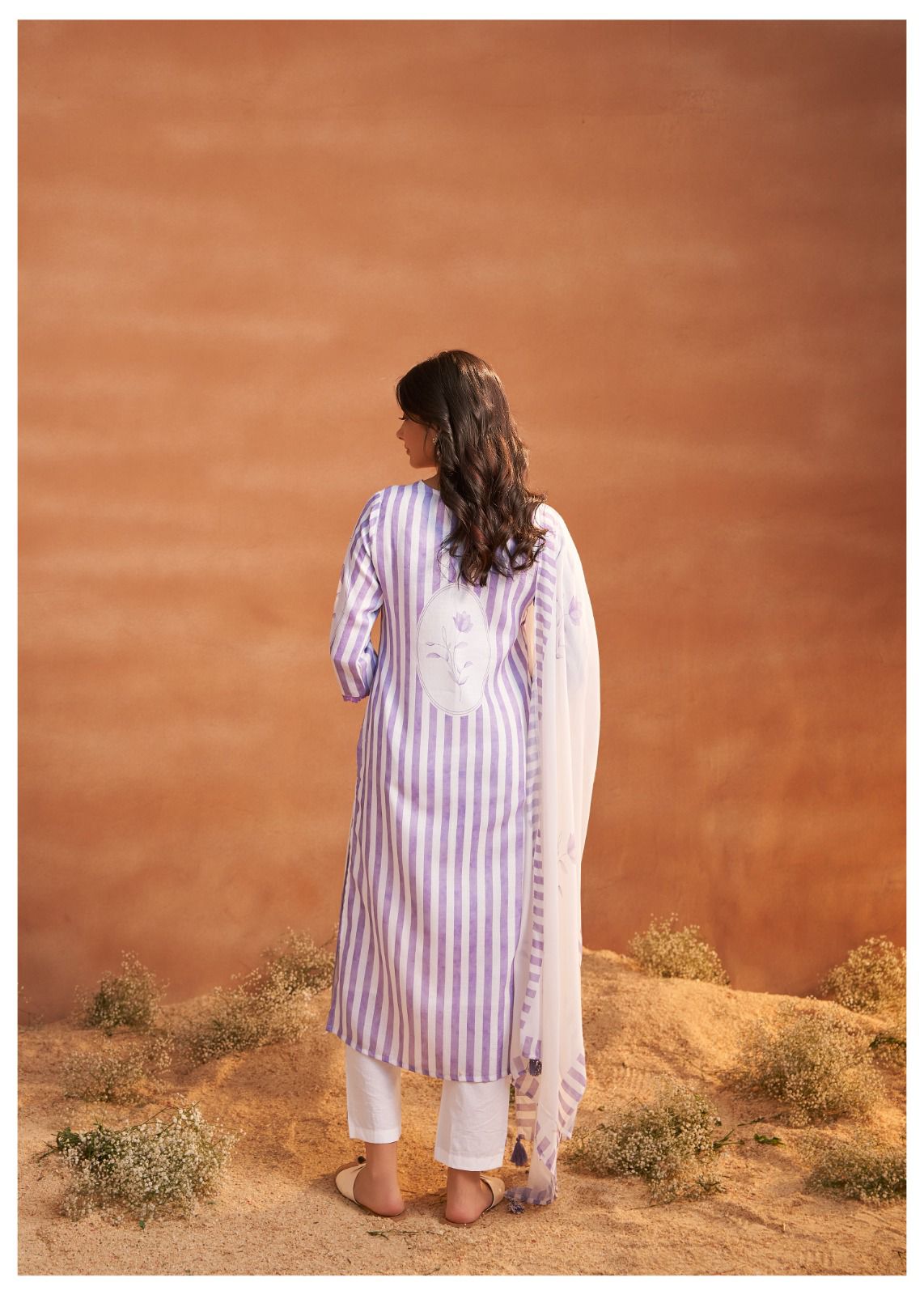 Striped Cotton Suit Set