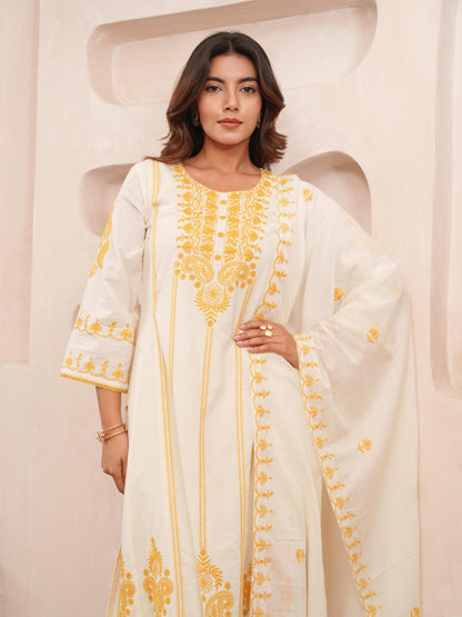 Ivory Cotton Suit Set
