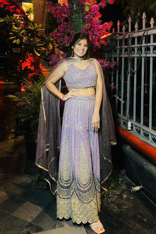 Ghazal Light Purple Sharara