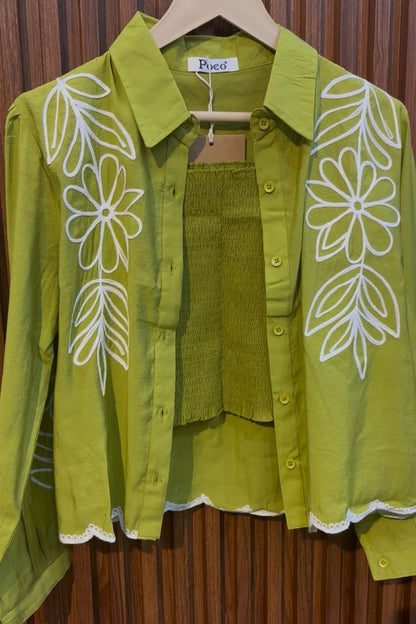 2 Piece Crop Shirt