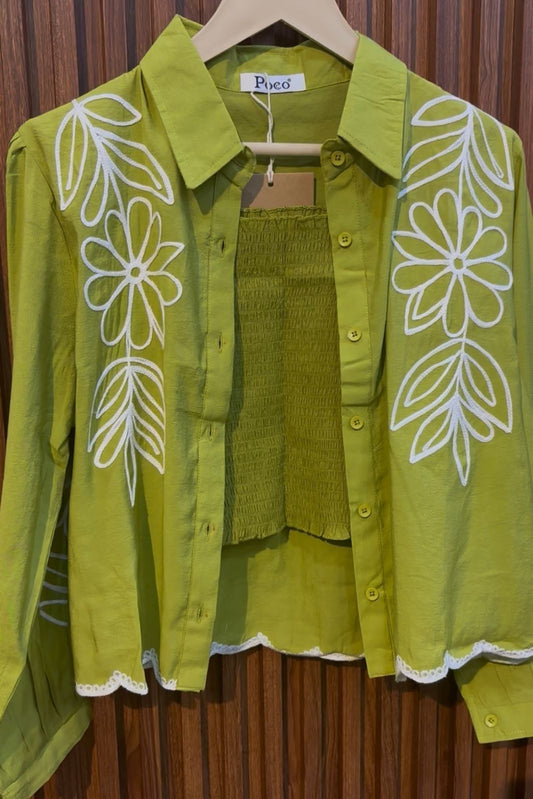 2 Piece Crop Shirt