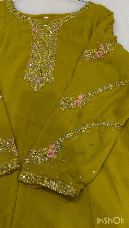 Long front cut suit