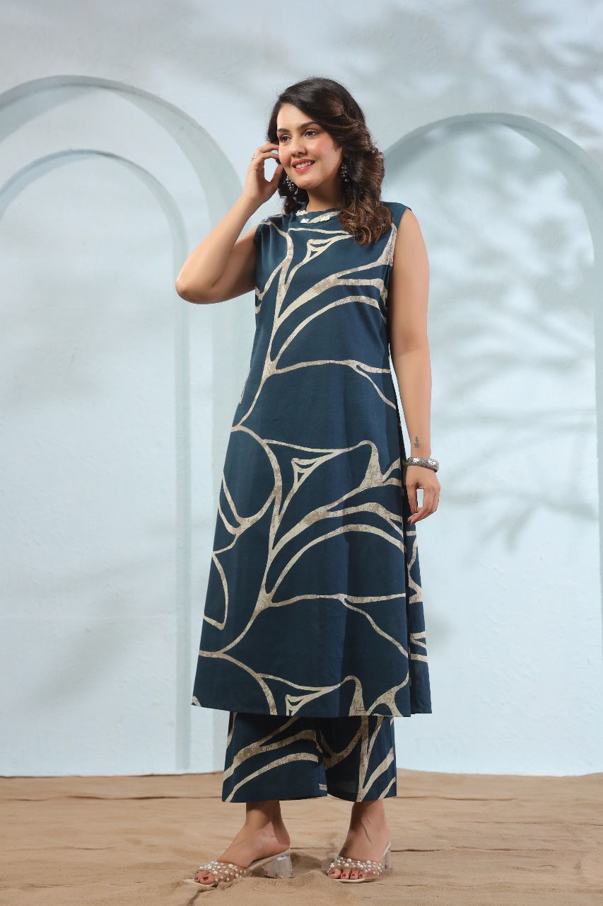 Paheli Dark Teal Blue Cordset