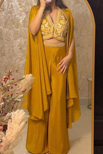 Mustard Three Piece Dress