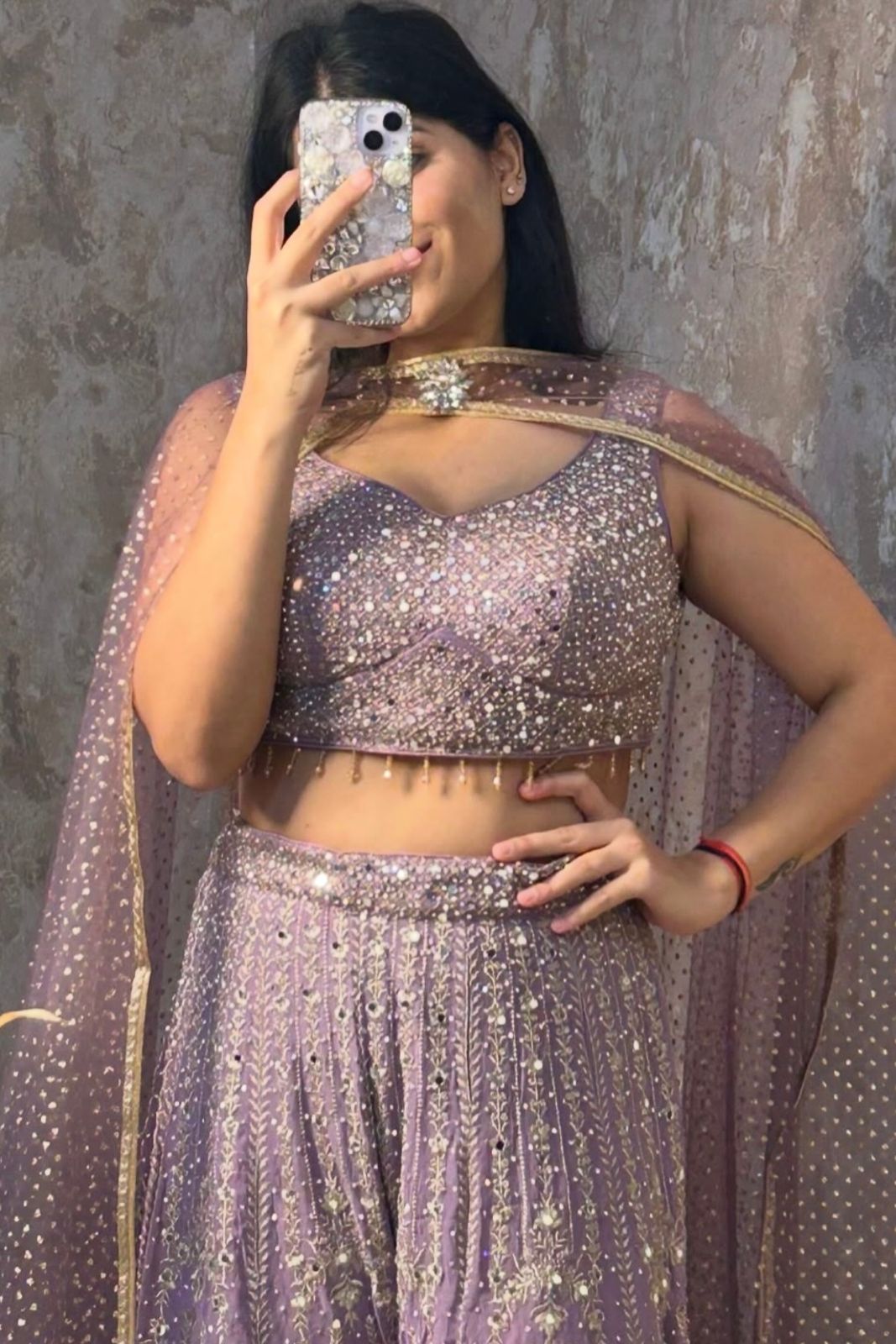 Ghazal Light Purple Sharara